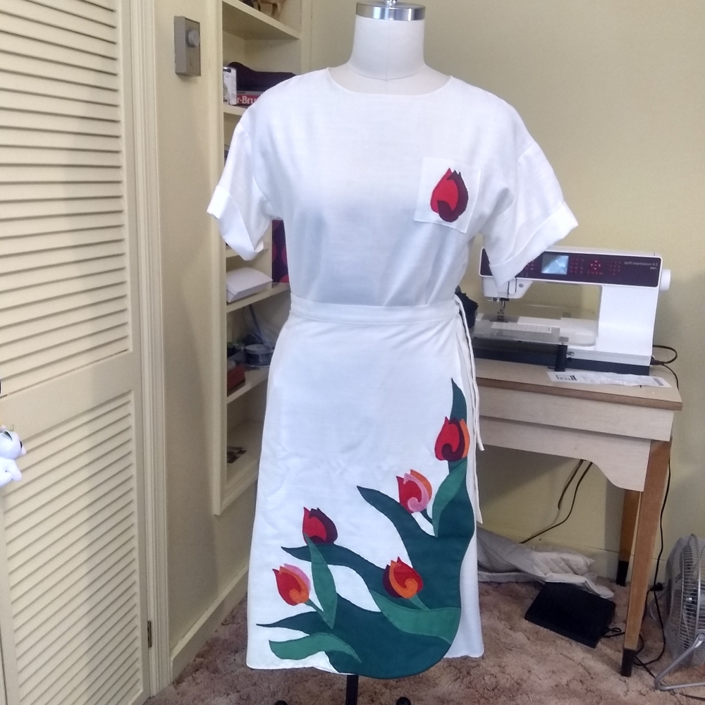 Vintage linen skirt set